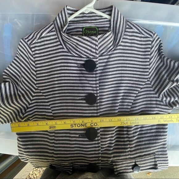 Nicaya Fitted Crop Jacket Black and White Size 8 - Picture 5 of 9